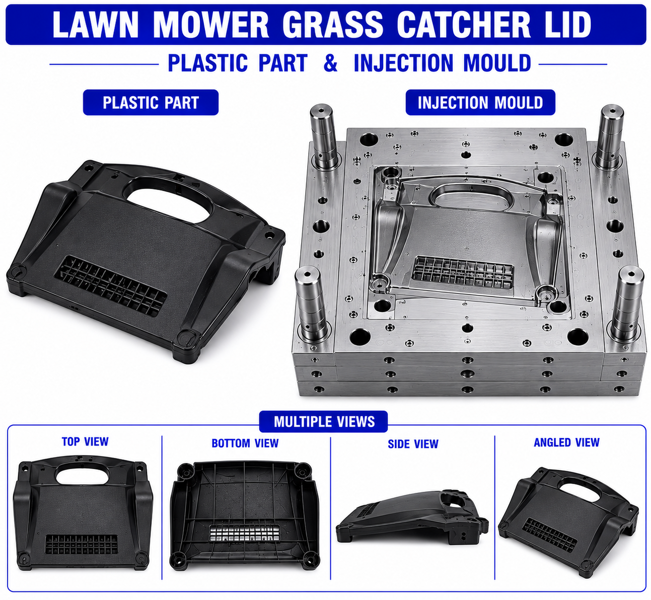 Lawn Mower Plastic Grass Catcher Lid Mould and Moulding Services